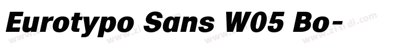 Eurotypo Sans W05 Bo字体转换